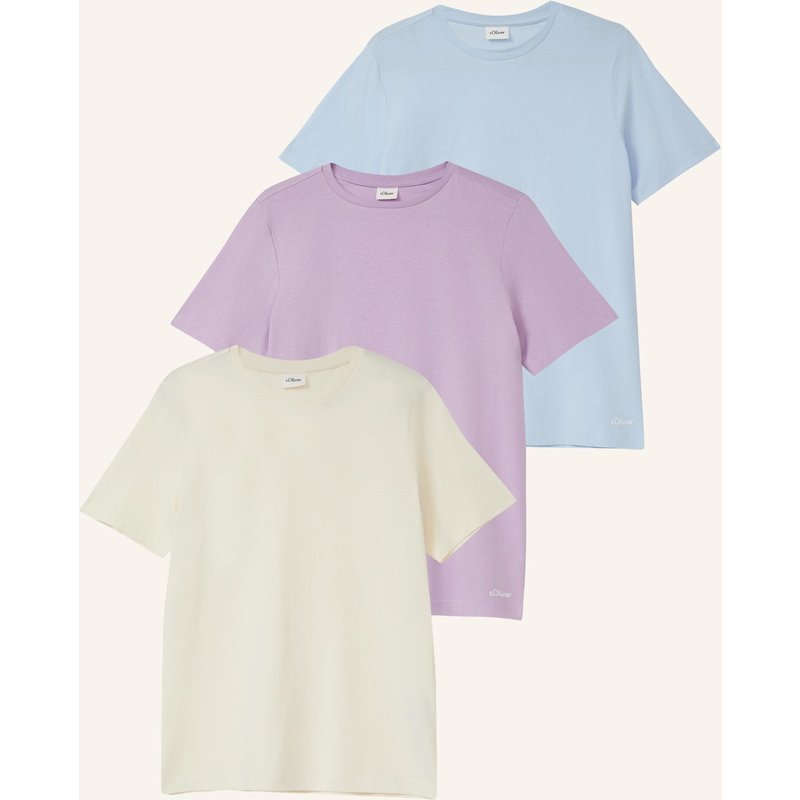 S.Oliver Red 3er-Pack T-Shirts lila