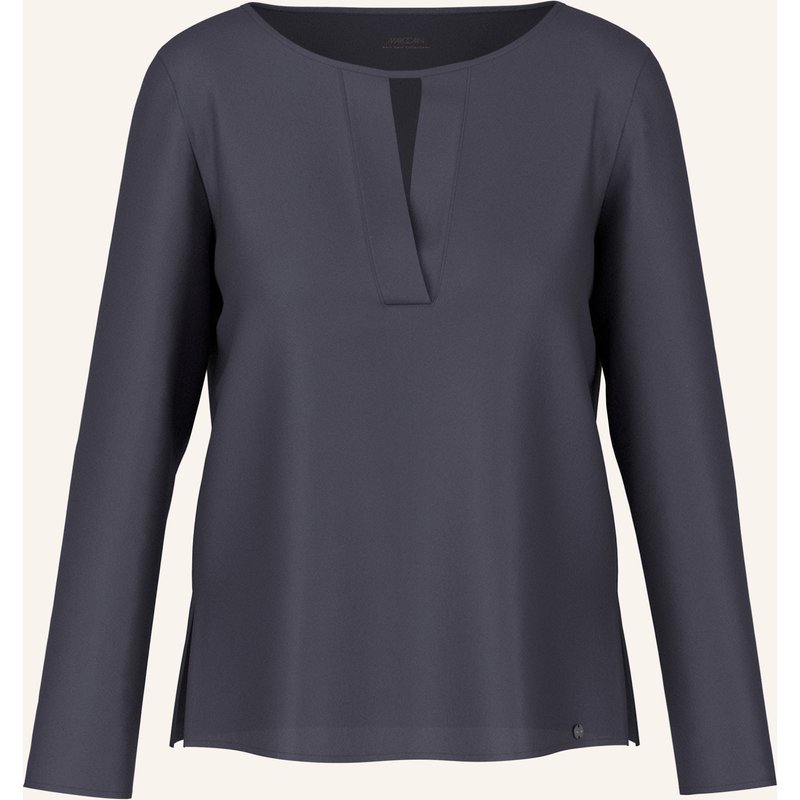 Marc Cain Blusenshirt Aus Seide Im Materialmix grau