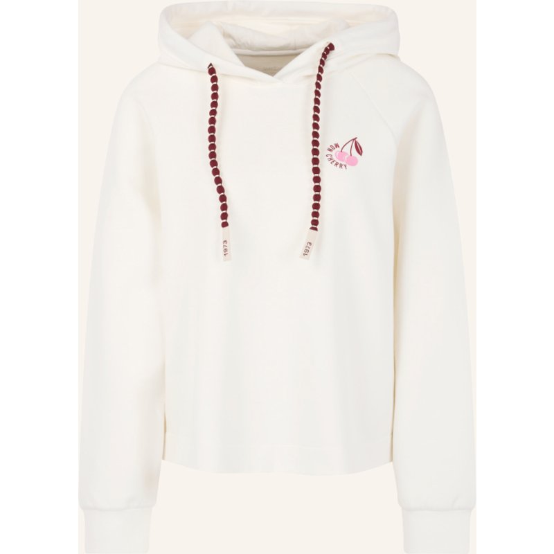 Marc Cain Hoodie Mit Schmucksteinen weiss