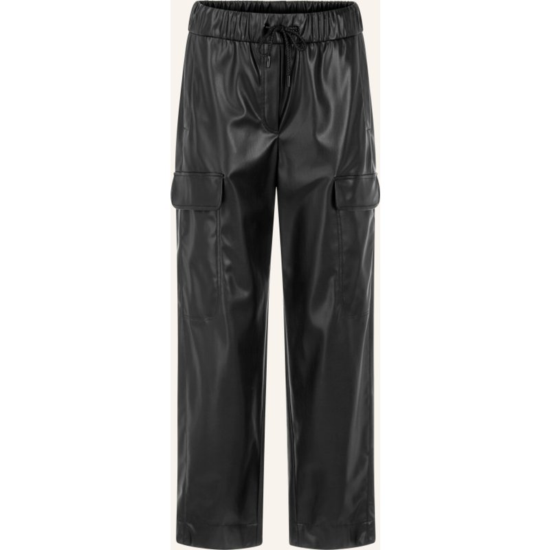 Marc Cain Cargohose In Lederoptik schwarz