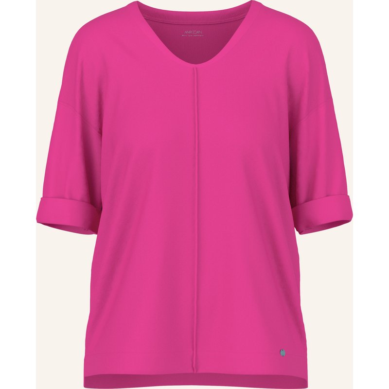 Marc Cain Shirt Im Materialmix Mit 3/4-Arm lila
