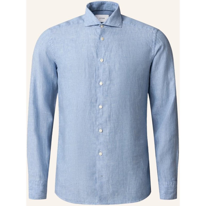 Eton Leinenhemd Contemporary Fit blau