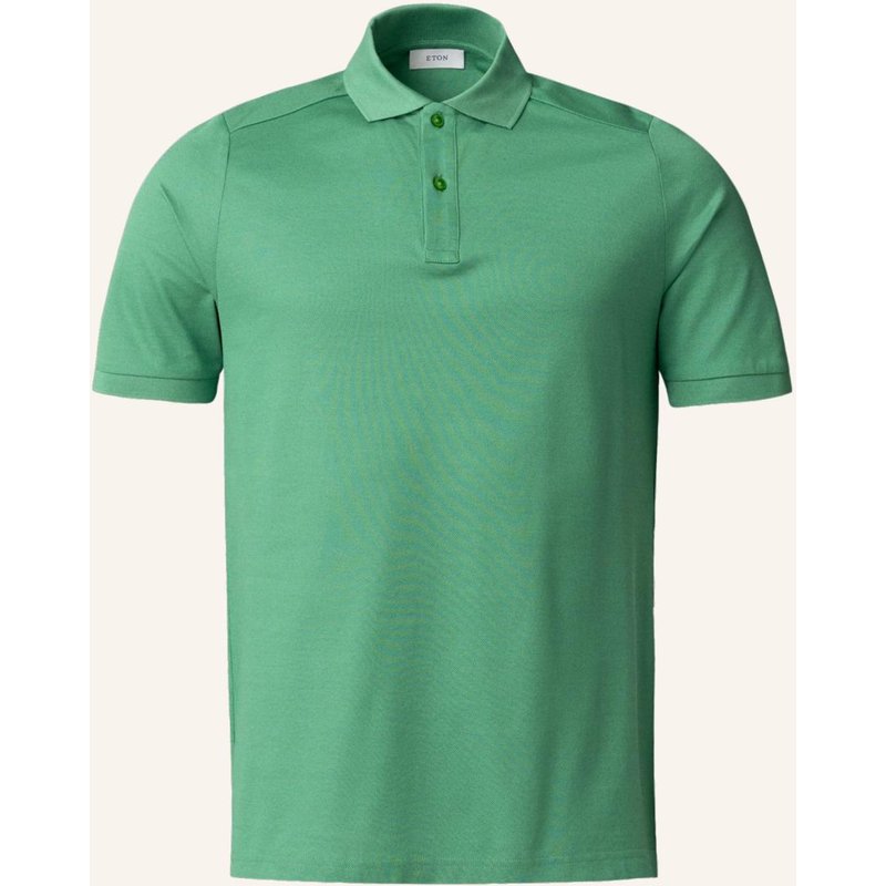 Eton Hemd Filo Di Scozia Baumwolle Piqué Regular Fit gruen
