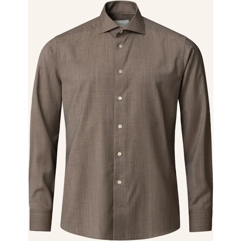 Eton Merino-Hemd Contemporary Fit beige