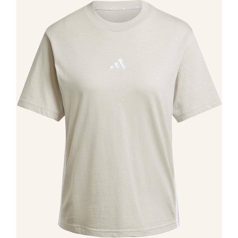 Adidas T-Shirt Essentials 3-Streifen beige