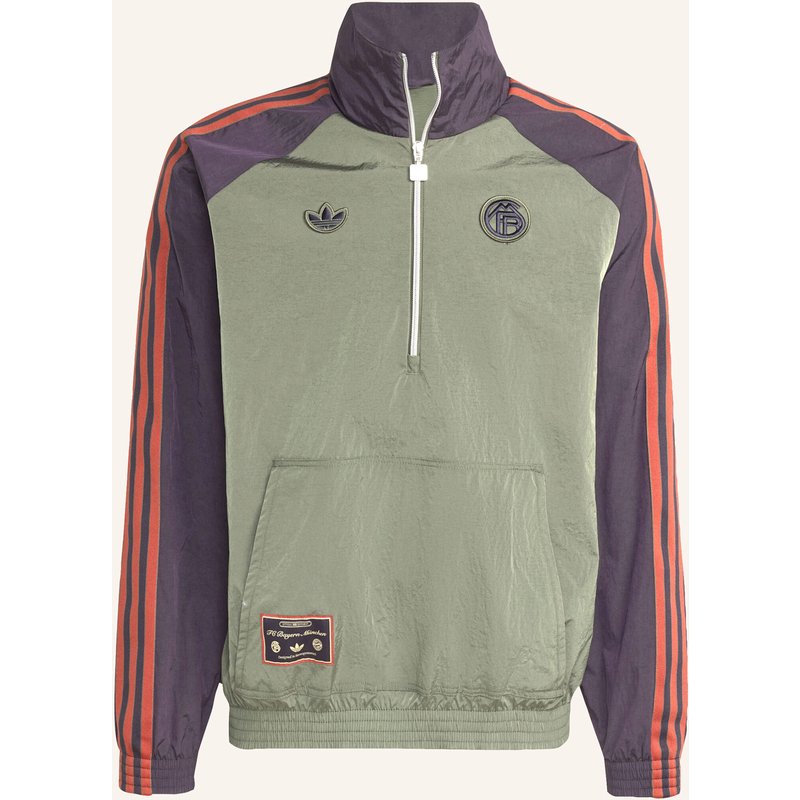 Adidas Originals Fc Bayern München Terrace Icons Jacke Mit Reissverschluss Bis Zur Brust gruen