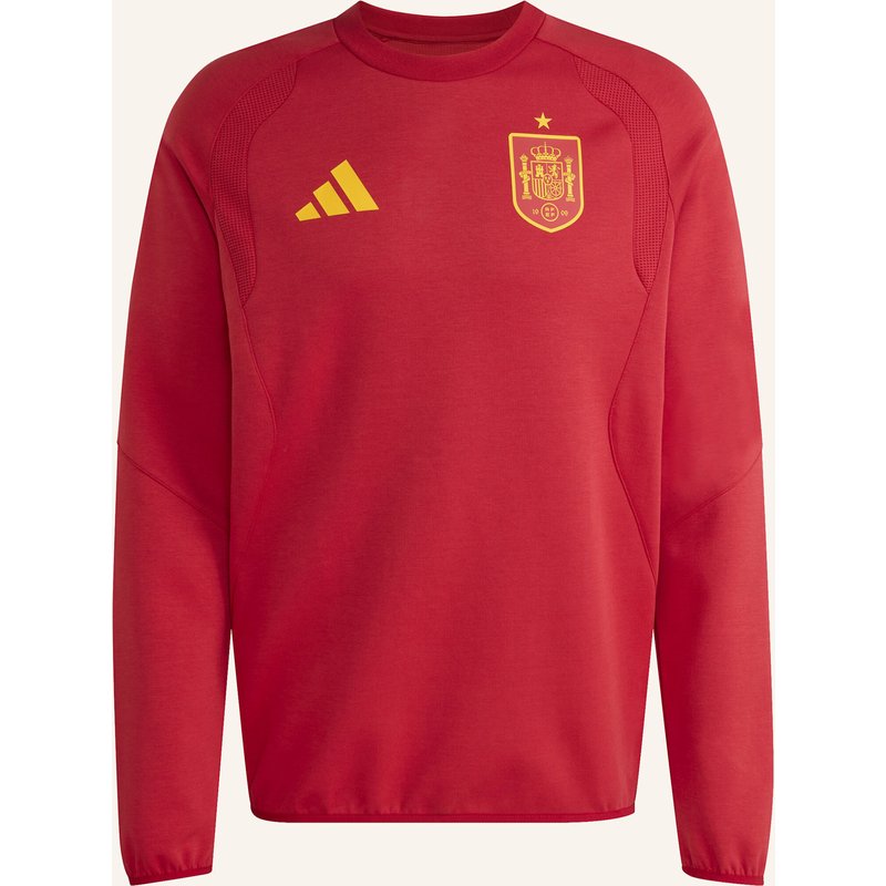 Adidas Spanien Tiro Travel Pullover, Rundhalsausschnitt rot