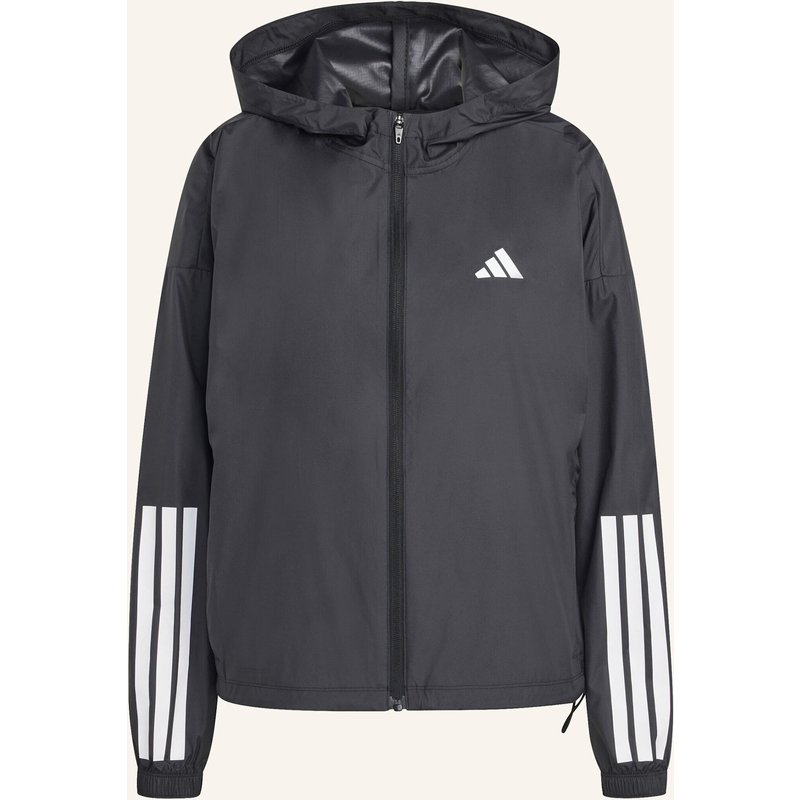 Adidas Hyperglam 3-Streifen Windbreaker schwarz
