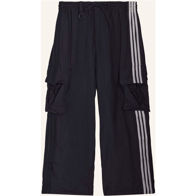 Y-3 Y-3 Nylon Wired 3-Streifen Cargohose schwarz