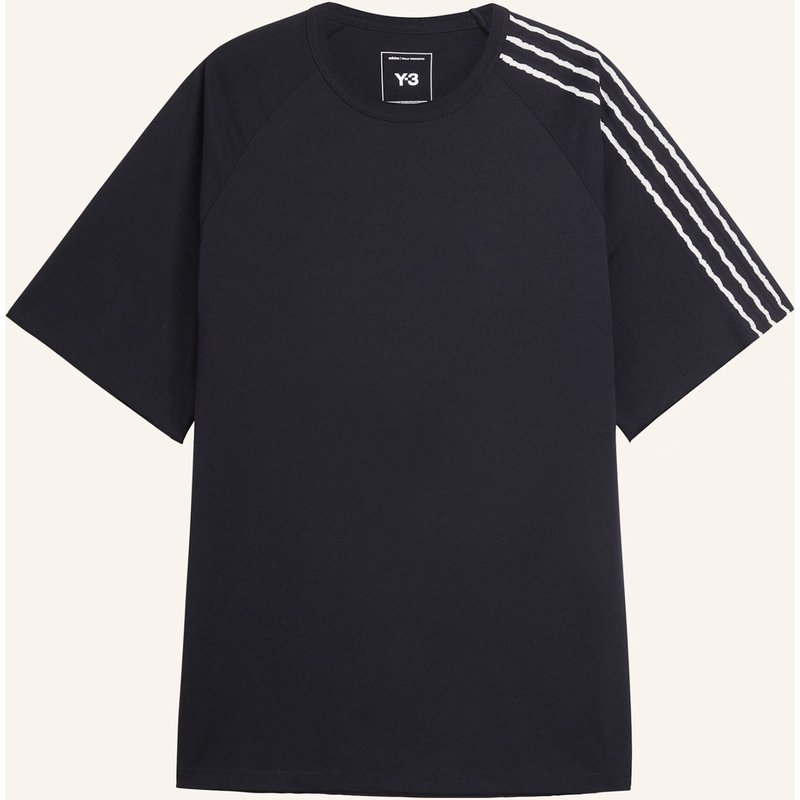 Y-3 Y-3 Raw Edge 3-Streifen T-Shirt schwarz