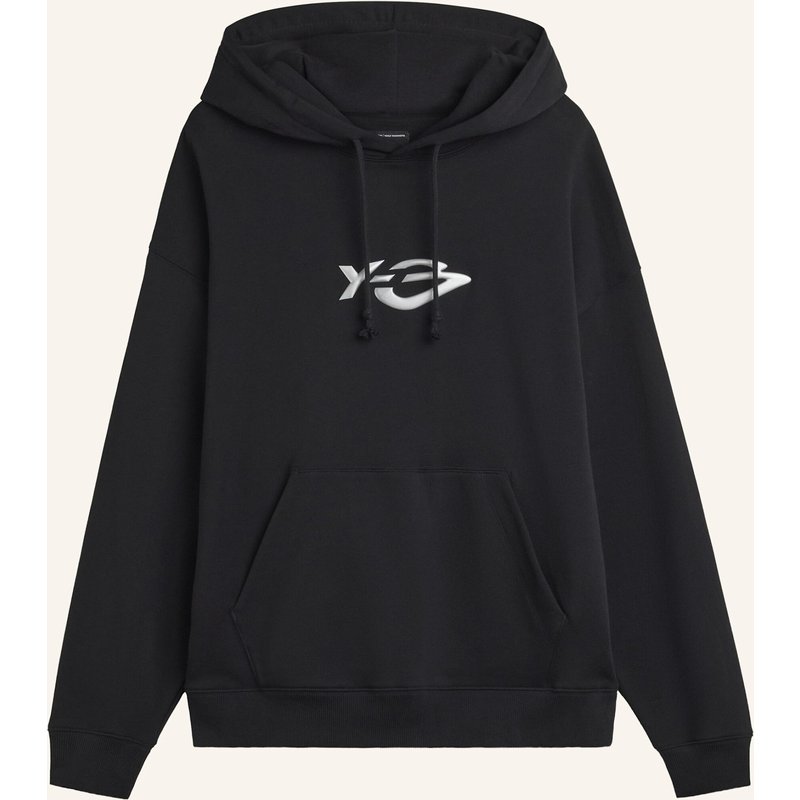 Y-3 Y-3 Liquid Logo Kapuzenjacke, French Terry schwarz