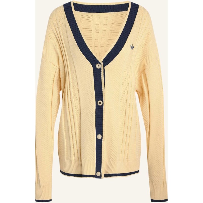 Adidas Originals Zopfmuster-Strickjacke gelb