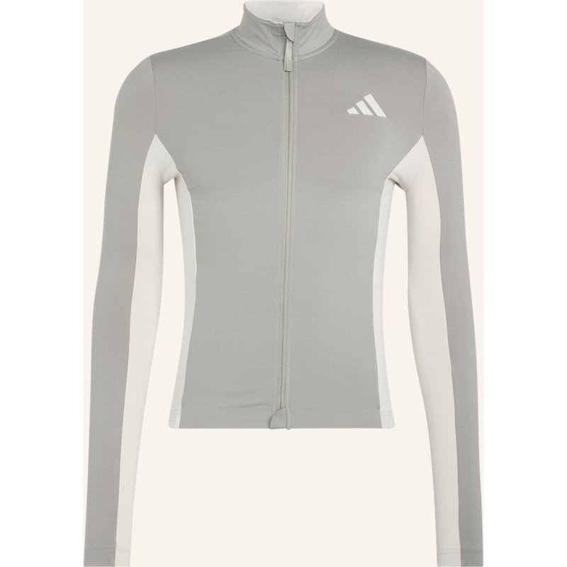 Adidas Tempo 3-Streifen Langärmliges Radtrikot grau