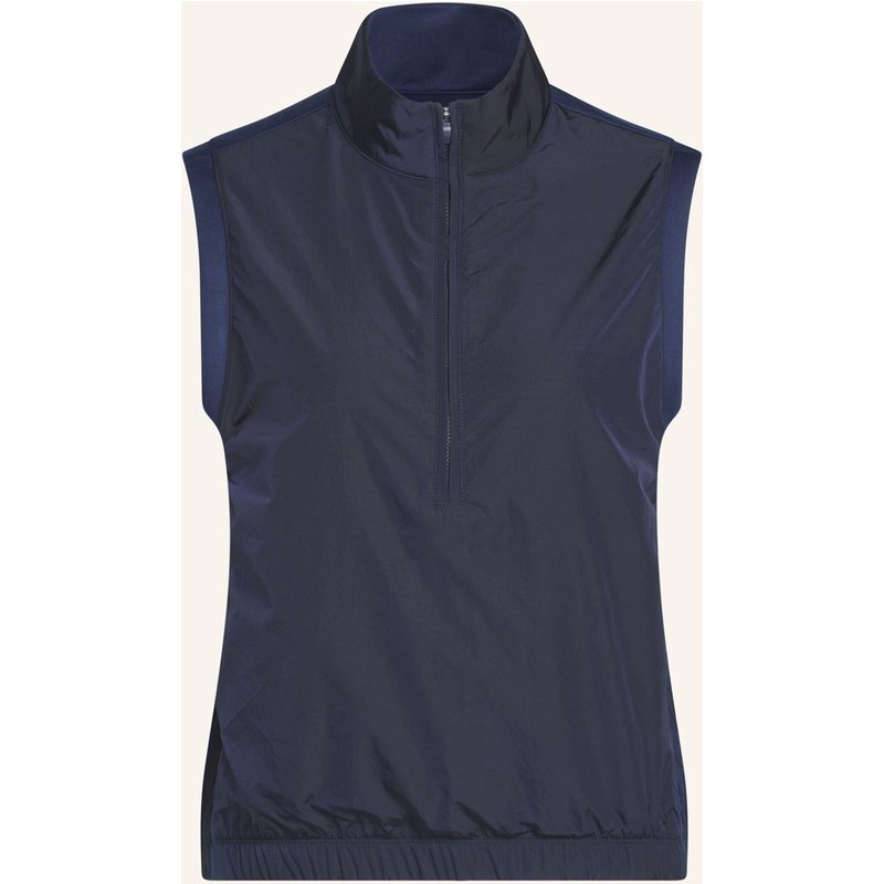 Adidas Beyond The Course Climawarm Weste, Locker Geschnitten, Reissverschluss Bis Zur Brust blau