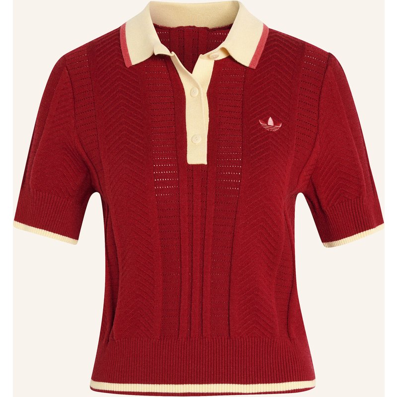 Adidas Originals Cali Poloshirt, Zopfmuster rot