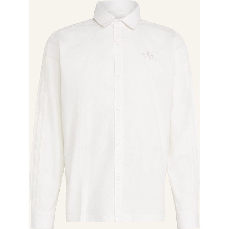 Adidas Originals 3-Streifen Hemd, Knopfleiste weiss