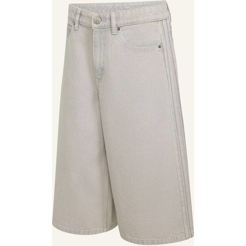Adidas Originals Denim-Jorts Mit Mittelhohem Bund grau