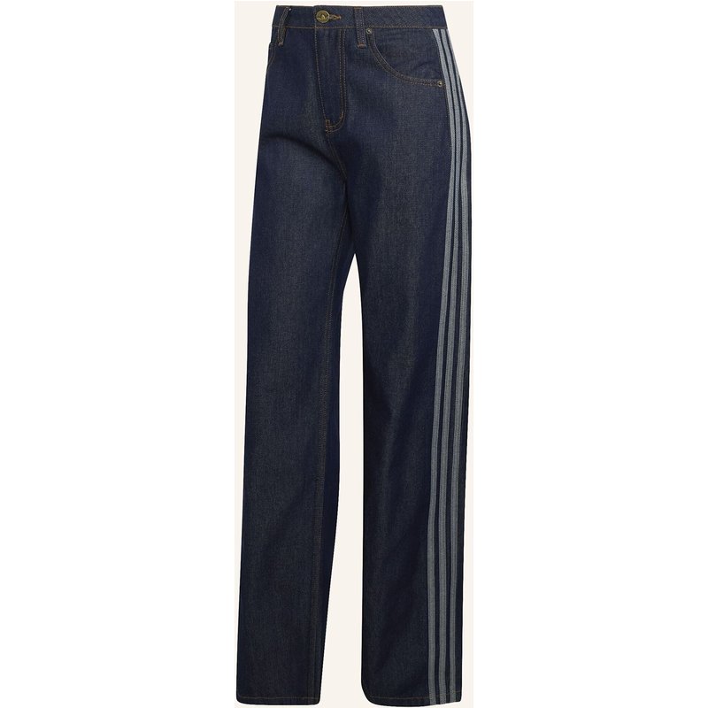 Adidas Originals Firebird Jeanshose, Mittelhoher Bund, Gerade Geschnitten blau