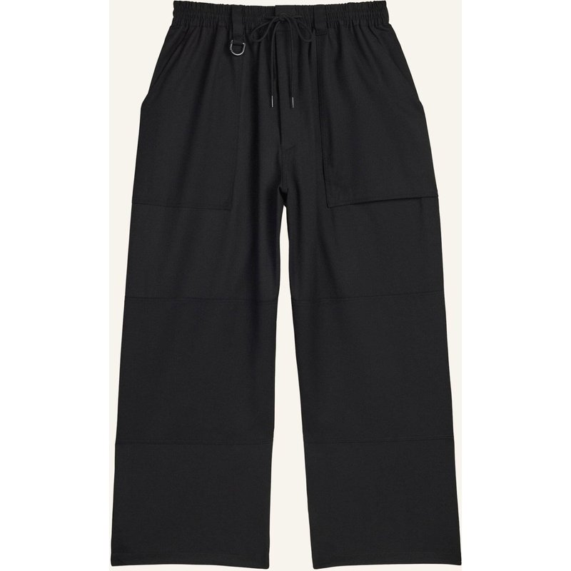 Y-3 Y-3 Weite Hose Aus Wolle schwarz
