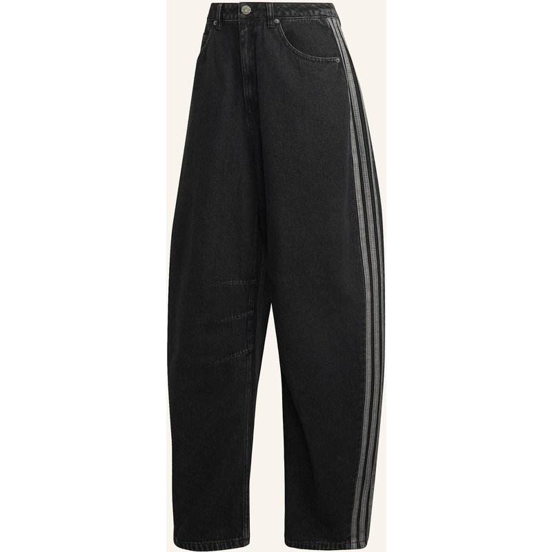 Adidas Originals Barrel-Jeans, Hoher Bund schwarz