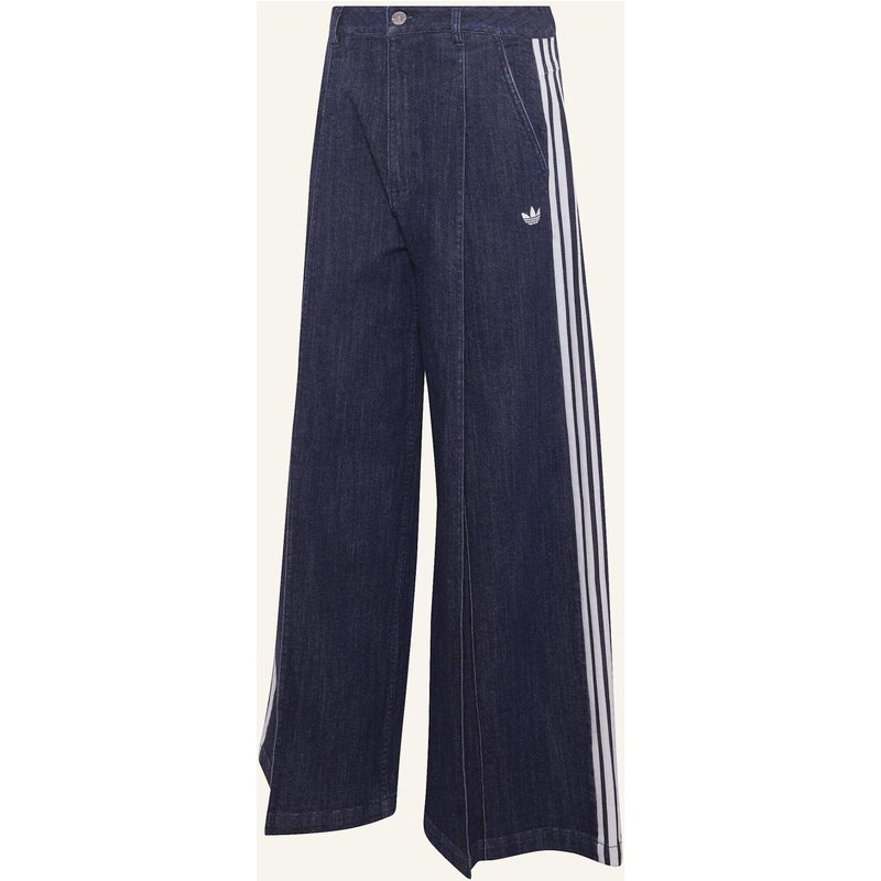 Adidas Originals Denim Pleats Hose, Weites Bein blau