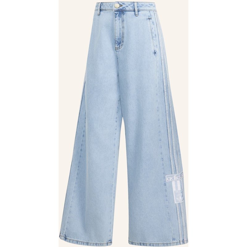 Adidas Originals Adibreak Jeans, Weites Bein, Mittelhoher Bund weiss