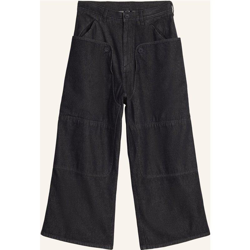 Y-3 Y-3 Hose, Denim, Gerades Bein schwarz