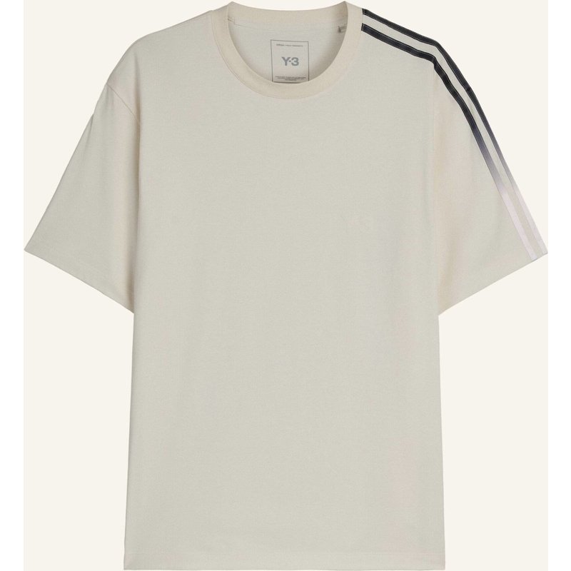 Y-3 Y-3 T-Shirt, Streifen Mit Farbverlauf weiss