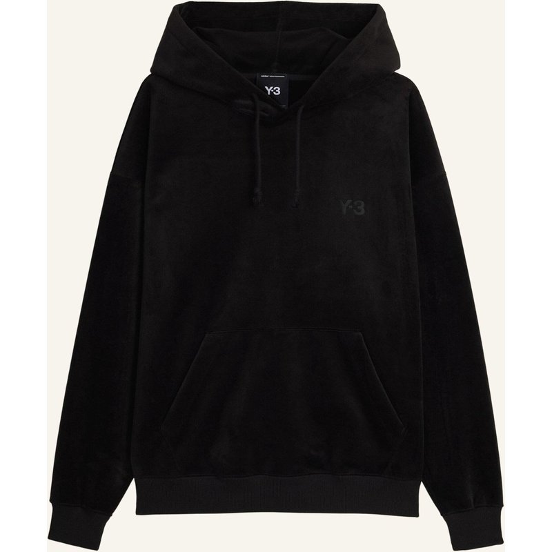 Y-3 Y-3 Kapuzenjacke Aus Samt Und Cord schwarz