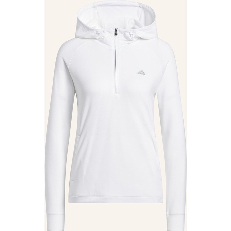 Adidas ultimate365+ Course Control Hybrid Quarter-Zip Kapuzenjacke weiss