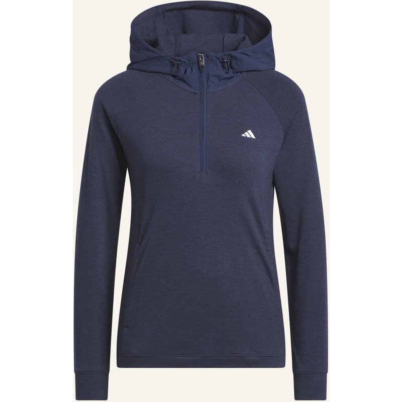 Adidas ultimate365+ Course Control Hybrid Quarter-Zip Kapuzenjacke blau
