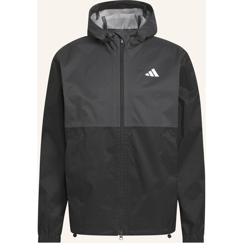 Adidas ultimate365 Climaproof Jacke, Durchgehender Reissverschluss schwarz