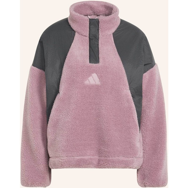 Adidas Terrex Terrex Xploric Climawarm Pullover, Flauschiges Material, Druckknopfkragen lila
