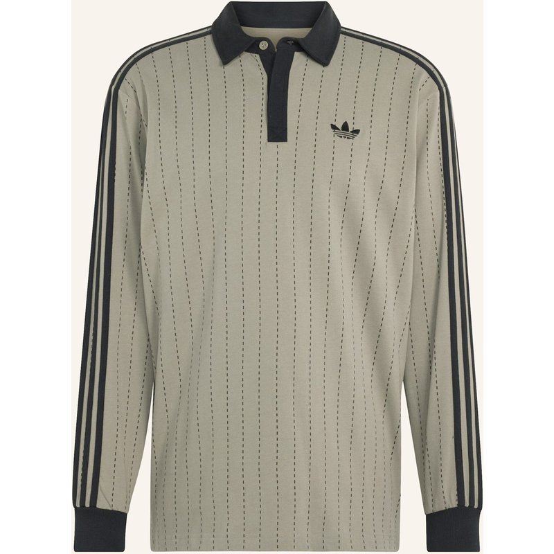 Adidas Originals Poloshirt, Nadelstreifen, Langärmelig gruen