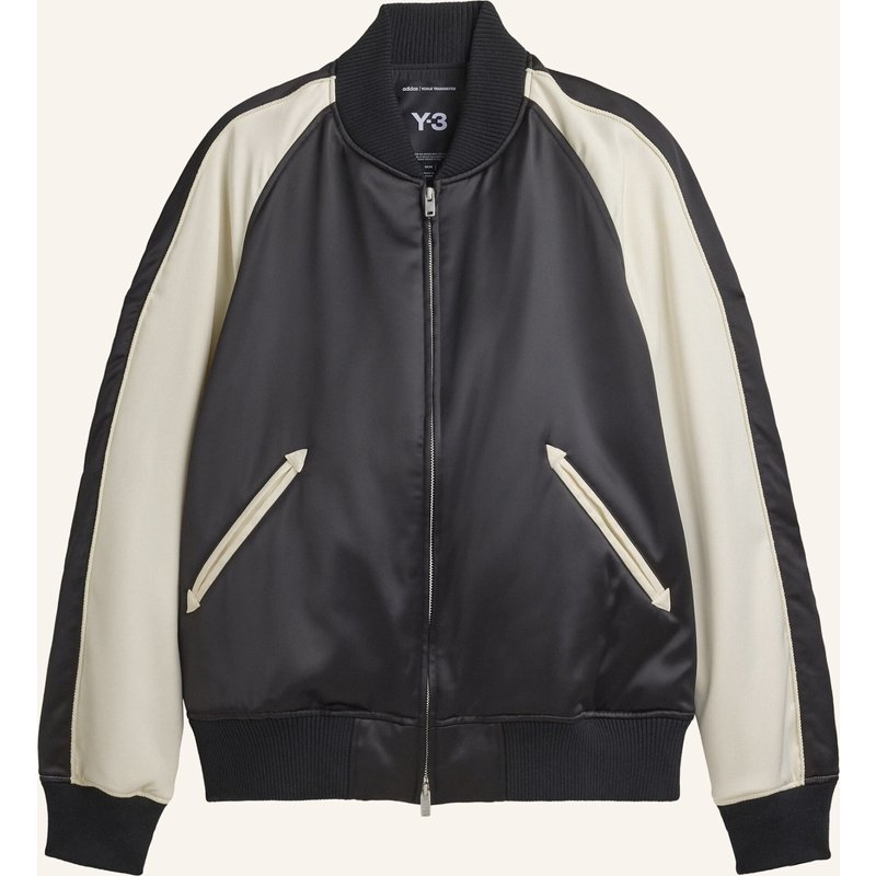 Y-3 Y-3 Liquid Logo Satin Souvenir Jacke schwarz