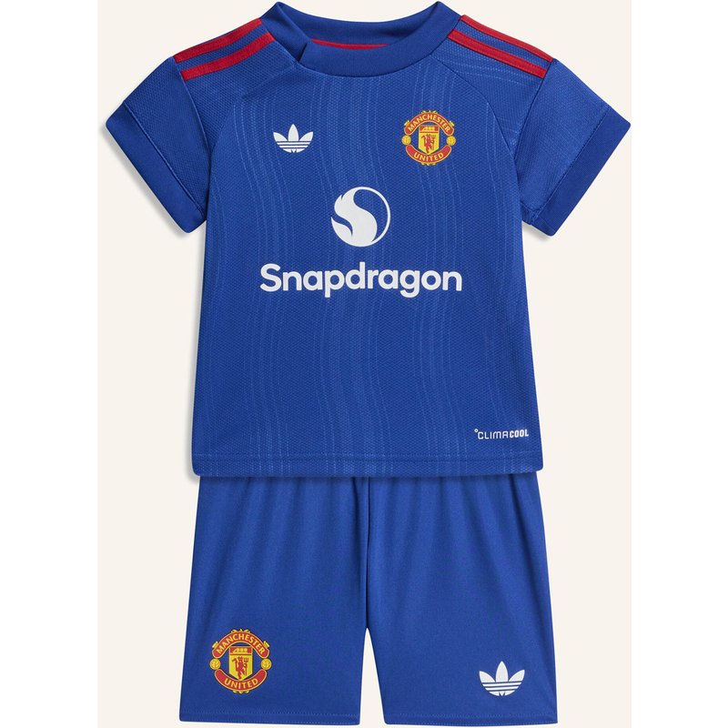 Adidas Manchester United 26/27 Mini-Auswärtsausrüstung blau