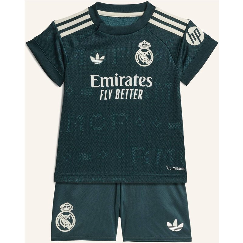 Adidas Real Madrid 26/27 Kids Auswärtsausrüstung gruen