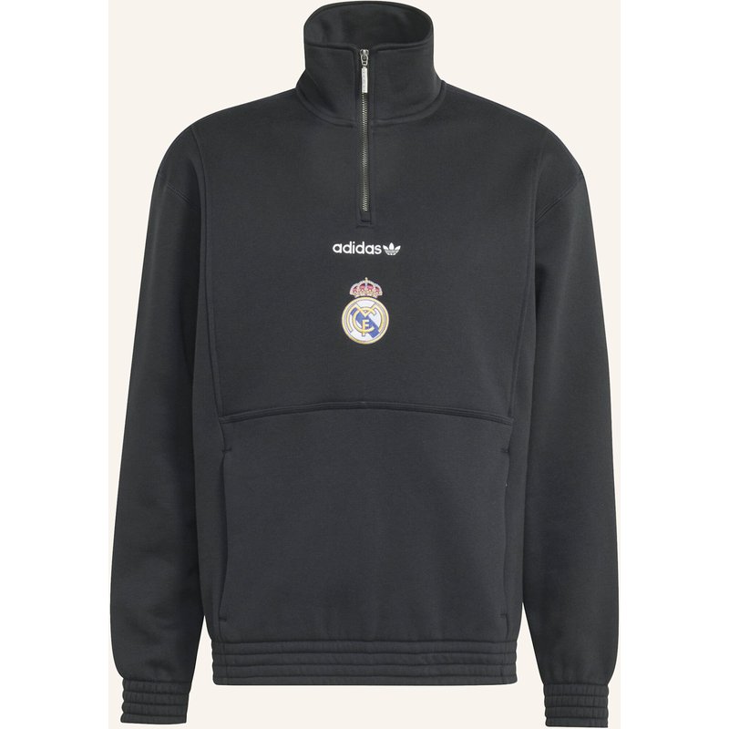 Adidas Real Madrid Eqt Oberteil, Reissverschluss Bis Zur Brust schwarz
