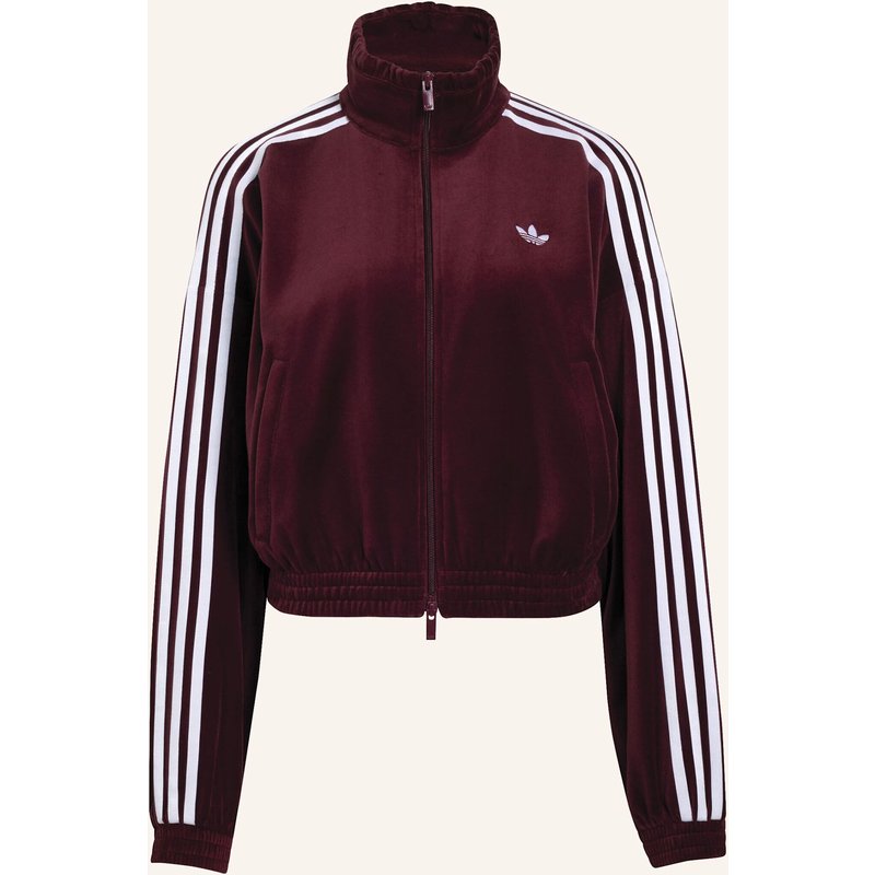Adidas Originals Velours Track Top, Plissiert rot