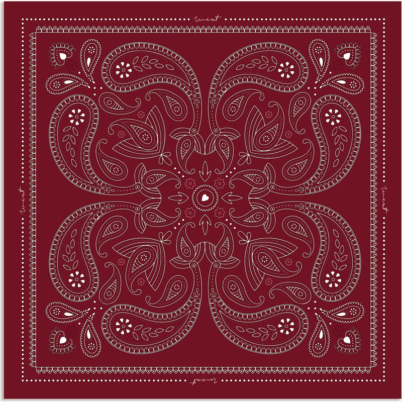 Weat Schal Paisley rot
