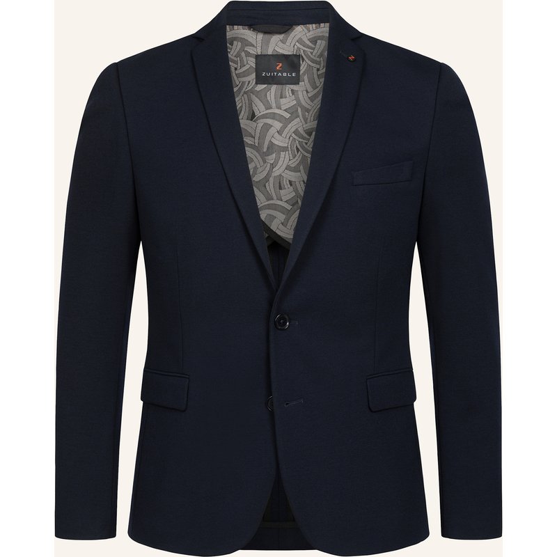 Zuitable Anzugssakko Dinorris Slim Fit Aus Jersey blau