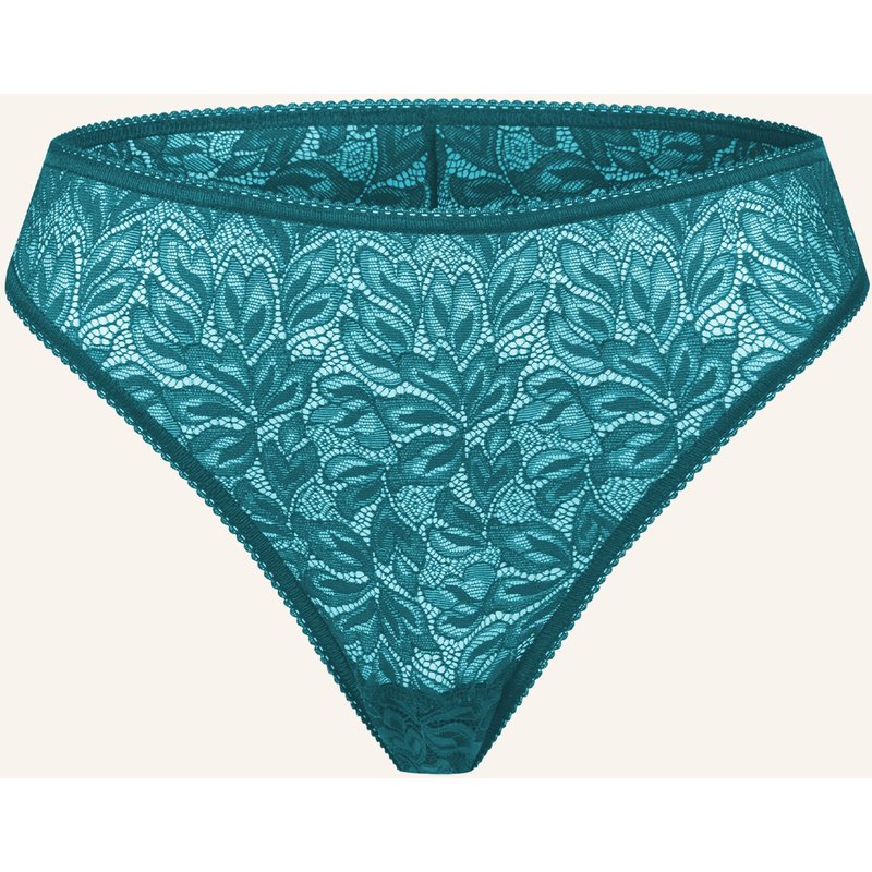 Erlich Textil Iconic Lace Brazil Slip Aus Spitze - Florales Motiv blau