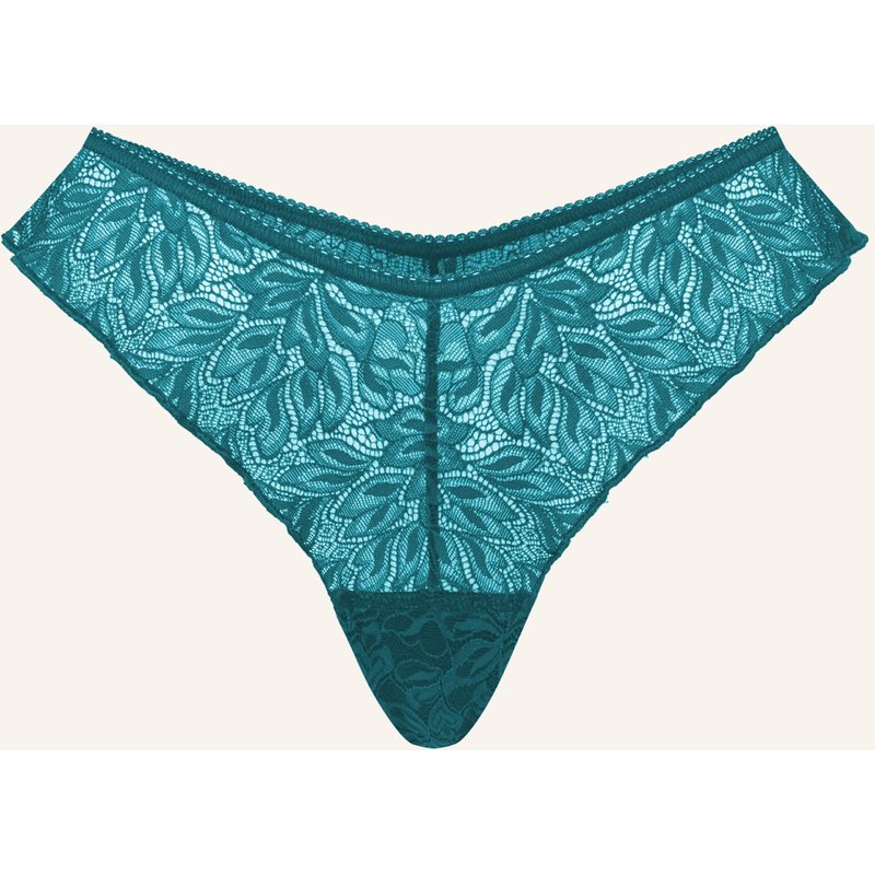 Erlich Textil Iconic Lace Brazil String Aus Spitze - Florales Motiv blau