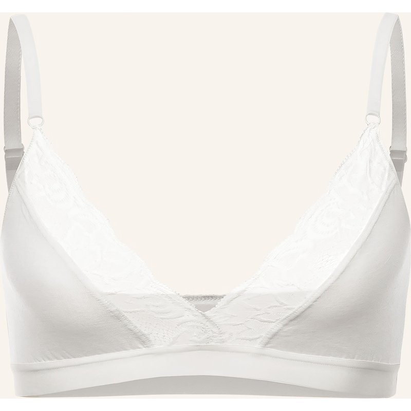 Erlich Textil Clara Bralette Mit Spitze Aus Modal - Verstellbare Träger weiss