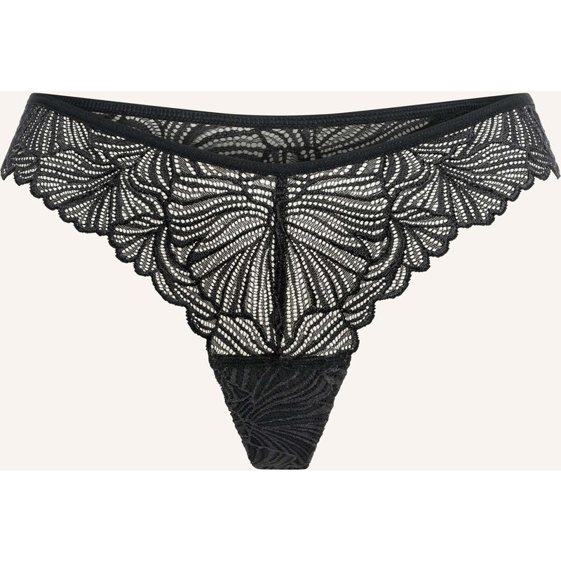 Erlich Textil Fluid Lace Spitzen Brazil String Aus Recyceltem Polyamid - Atmungsaktiv schwarz