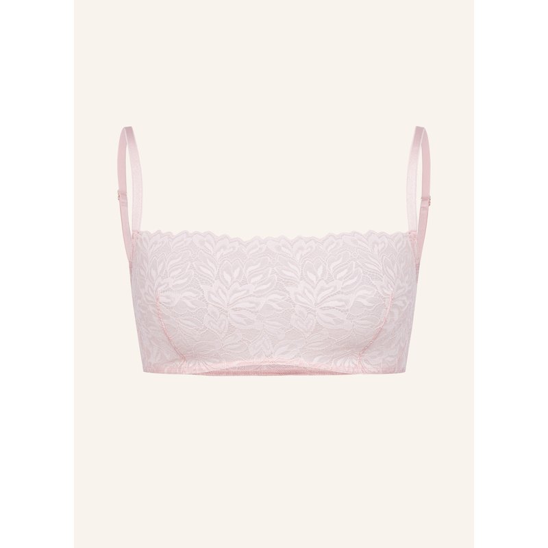 Erlich Textil Dreamy Lace Bandeau Bralette Bügellos Aus Nachhaltiger Spitze - Verstellbare Träger beige
