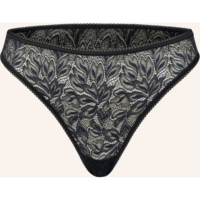 Erlich Textil Iconic Lace String Aus Nachhaltiger Spitze - Atmungsaktiv schwarz