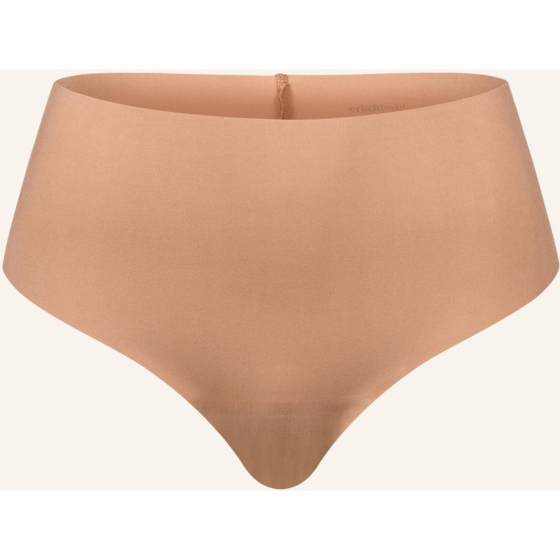 Erlich Textil Light Touch High Waist Brazil String Aus Weichem Modal - Nahtlose Kanten braun