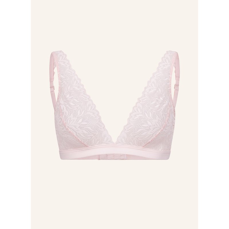 Erlich Textil Dreamy Lace Bügelloser Plunge Bh Große Cups Mittlerer Halt Aus Nachhaltiger Spitze - Verstellbare Träger beige