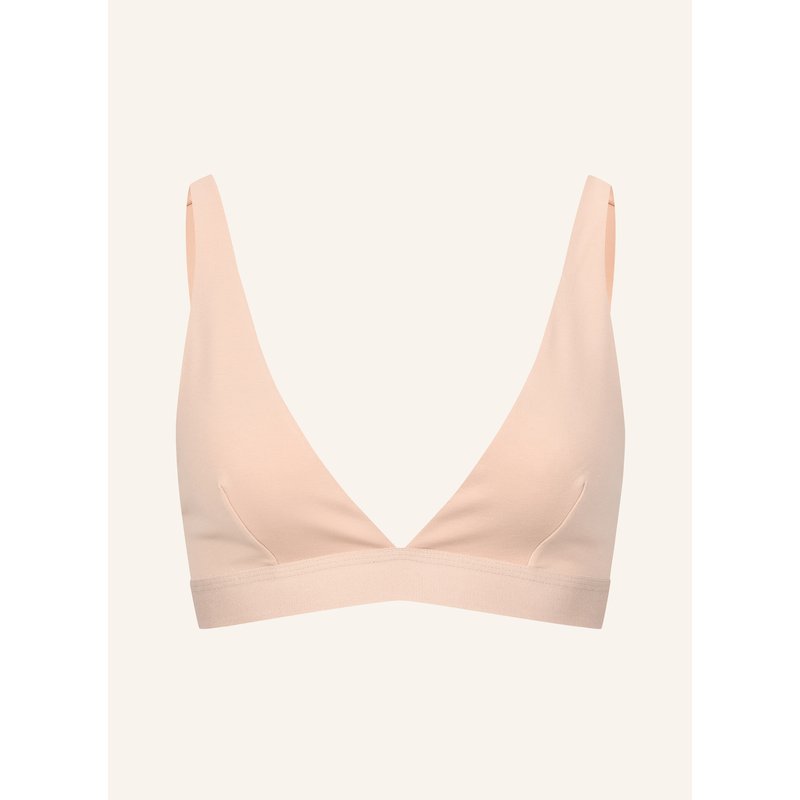 Erlich Textil Casual Cotton Bügelloser Plunge Bh Mittlerer Halt Aus Bio-Baumwolle - Verstellbare Träger braun